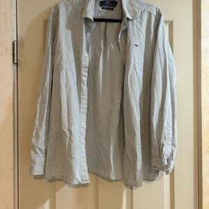 Vineyard Vines Blue and White Striped Shirt